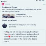 Jaime King Instagram - Today we are travel agents. Booking all day to places in the Ukraine we may never get to visit. We’re hopeful that the funds reach people whose lives are being impacted by the conflict and that there is a small measure of assistance in the funds sent (directly) … thank you for the inspiration @isadoraswann - thank you @jaime_king @hooligandreamersproductions for doing this in partnership with @courtneylaurenpenn @wearerenegades Peace and Love ❤️ The Renegades and the Hooligans #peace #airbnb #travel #give #wearerenegade #hooligandreamers