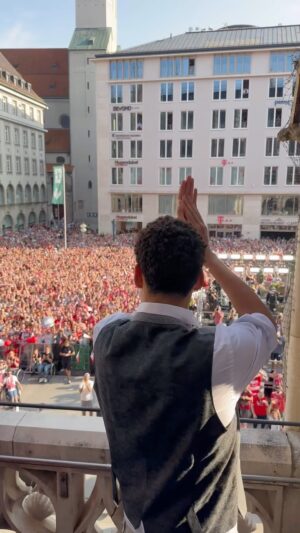 Jamal Musiala Instagram - Thank you for the great welcome today and the amazing support throughout the season 🙏🏽❤️#MiaSanMeister #MiaSanMia @fcbayern