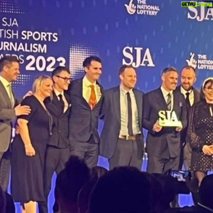 Jamie Carragher Instagram - Thank you to @sjainsta for choosing Monday Night Football as the TV show of the year! #sja2023 #mnf 🏆