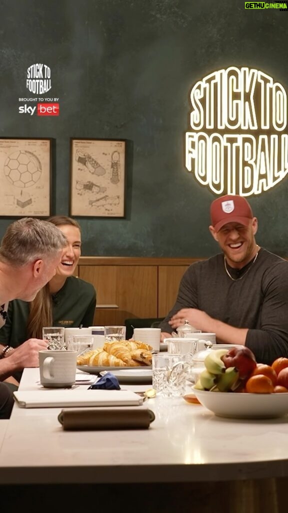 Jamie Carragher Instagram - 🏈 Stick to Football: @jjwatt 🏈 🤩 Life as an NFL Superstar 🏟️ Owning a Premier League Team 👀 Is Haaland a League Two Player? 🏈 The Rise of the NFL in the UK 🏴󠁧󠁢󠁥󠁮󠁧󠁿 Can Burnley Stay Up? Available now on YouTube and all major podcast platforms!