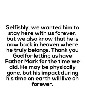 Jamie Lynn Spears Instagram - Our community is experiencing a tremendous loss after the tragic passing of Father Mark.
No words could even come close to explaining the gift that Father Mark was, instead I’m going to tell you a story of my first hand account & testament to how special he was. In 2017, me and my family were in our darkest hour as we watch my little girls lifeless body, while she was in a coma with a machine breathing for her, & things did not look good. My mama or one of her friends had already let Father Mark know of our situation, so he made his way to us, even as inconvenient as it may have been to drive over an hour out of his way on a Super Bowl Sunday of all things. He waited a long time in the waiting room with friends and family, as we were in an ICU for the most severe situations, & you could only have minimal ppl come back, but finally, they let him back, after I begged and pleaded, please let Father Mark back to pray over my baby girl………
CAPTION TOO LONG-
CONTINUED IN MY PHOTO SLIDES ABOVE⤴️⬆️