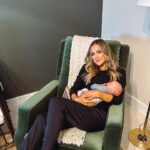 Jana Kramer Instagram - Sneak peek at Roman’s nursery featuring furniture from @namesake_home. Namesake’s timeless styles are all safe and built to last and grow with your family. #createyours We have the Winston 4 in 1 convertible crib in vintage iron, the Tanner 6-drawer dresser in warm white and the Crewe recliner & swivel glider in forest green velvet ✨ Shop now and use my code JANAKRAMER10 at my link in bio for 10% off!!