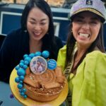 Janette Manrara Instagram - What a birthday surprise for @katyajones we had! It was honestly incredible! She had no idea and everything went to plan and there was so much love in our group! We stayed onboard the “Lulubelle” boat which was perfect w/ the weather we had! Then had some exquisite food prepared and served for us by my friend Alex and his fiancé Alice at @norfolksedge! Such a brilliant idea for hosting dinner party’s, or in our case a feast of canapés for a birthday lunch! And the cake of dreams, Katya’s personal favourite, Biscoff Cheesecake from our dear friend @eric_lanlard! We ended the day at the gorgeous rooftop bar in @thenedlondon; personally one of my favourite rooftop bars in London! Thanks @justjackjeff for looking after us! Also, that Captain’s Hat…. Stoned by hand by @nadiyabychkova mother! Incredible! The day could not have gone better, and Katya could not have been happier! It was an amazing day, celebrating an amazing girl 🤍 #birthday #surprise #boatparty #norfolkcatering #gifted
