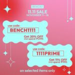 Janine Gutierrez Instagram - Dive into the shopping extravaganza at @benchtm’s flagship store in @zaloraph until November 16. Score amazing discounts using the code BENCH1111 for 20% off when you spend a minimum of P2195 and 1111PRIME for 11% off with a minimum spend of P995 (on selected items only). Shop ‘til you drop! 💧💧