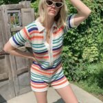 January Jones Instagram - Dedicated to a friend of mine who thinks women shouldn’t wear rompers. 😁