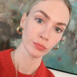 January Jones Instagram - Waiting for the zoom link password..