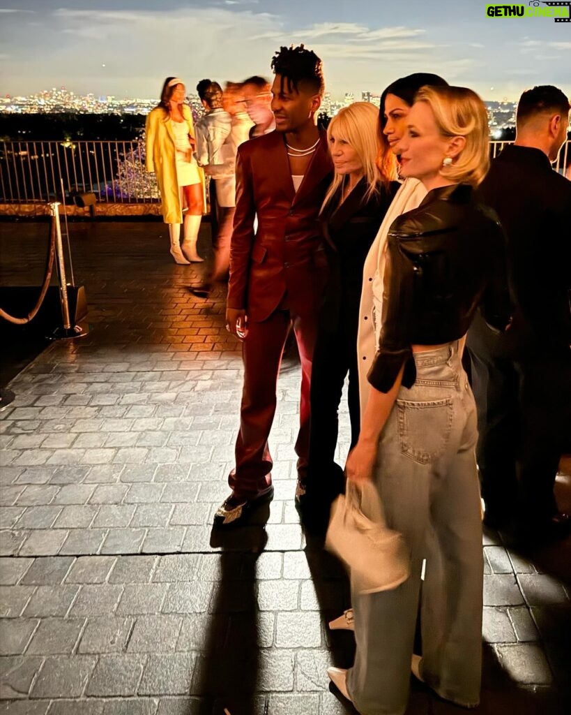 January Jones Instagram - Night out with @versace hosted by @netaporter *Not pictured was me almost not leaving my house because a random midwest summer thunderstorm hit LA for an hour 🤪 mtng @jonbatiste was the highlight of our night.