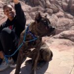 Jasmine Luv Instagram - Morning hikes with hubby and our boy ❤️🥾☀️ @zeus_luvnslim @luvnslim #HappyFriday #PresaCanario