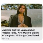 Jazmine Sullivan Instagram - Wow. Thank you @npr for naming Heaux Tales the number 1 album of the year! I really could have never imaged 😩. This is just such an honor. All of it. I’m truly grateful for all the love this project is receiving. Thank you everyone and make sure you check out my exclusive interview with them on their site. K. Byeeeee