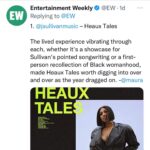 Jazmine Sullivan Instagram - Thank you @pitchfork @time @entertainmentweekly & @complex for recognizing Heaux Tales as one of the top 10 albums of the year. 🥺🙏🏾 and congrats to all the other amazing artists keeping me in such good company. 🖤