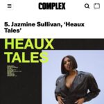 Jazmine Sullivan Instagram - Thank you @pitchfork @time @entertainmentweekly & @complex for recognizing Heaux Tales as one of the top 10 albums of the year. 🥺🙏🏾 and congrats to all the other amazing artists keeping me in such good company. 🖤