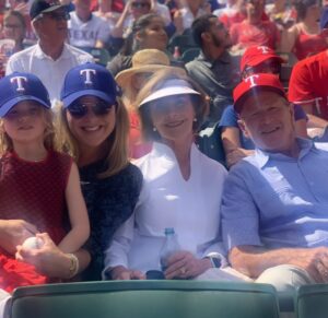 Jenna Bush Hager Instagram - Let’s GO Rangers! This little girl in the old-old stadium IS cheering LOUD for her favorite team ever. CC: my Ranger’s bestie @lelarose