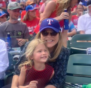Jenna Bush Hager Instagram - Let’s GO Rangers! This little girl in the old-old stadium IS cheering LOUD for her favorite team ever. CC: my Ranger’s bestie @lelarose