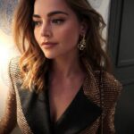 Jenna Coleman Instagram - When Chanel met Manchester… walking through the streets of my youth enroute. Rainwater at my feet. Celebrating the vibrancy, grit, rebellion and chaos that is this city. Joy in my heart, music in the veins. Thank you @chanelofficial @virginieviard ✨ #chanelmétiersdart23 show photo @millie_brady 📸 and her sexy camera ❤️ xx