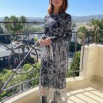 Jenna Coleman Instagram – LA junket @thesandmanofficial thank you as ever @erdem 💙@preen