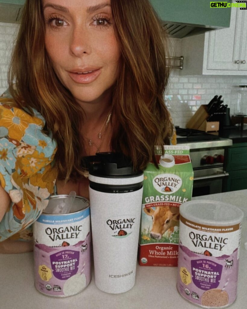 Jennifer Love Hewitt Instagram - Since giving birth to my son I have been absolutely loving the new @organicvalley Postnatal Support Smoothie Mix! My favorite flavor is chocolate but you can't go wrong with vanilla either. What I love about this product is that it was made with moms, for moms. It's also an easy way to get several essential nutrients, and when mixed with 8fl oz of 2% milk, an excellent source of high-quality protein as well! Make sure you purchase at shop.organicvalley.com today! #sponsored