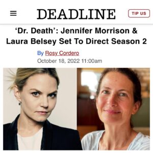 Jennifer Morrison Instagram - So excited to be on this journey! @littleton_road #ashleymichelhoben @ucp @peacocktv @patrick.macmanus #nyc  @escapeartistsentertainment @wonderymedia