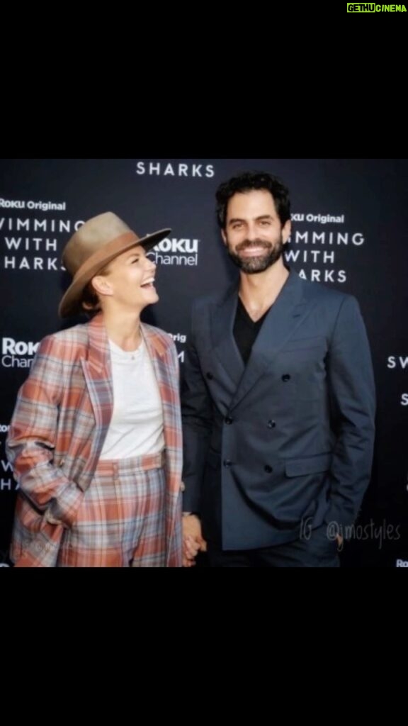 Jennifer Morrison Instagram - Such a great evening celebrating #swimmingwithsharks @gerardocelasco and @therokuchannel (love the @dolcegabbana suit on my love)