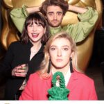 Jenny Walser Instagram - ✨Vanity Fair EE Bafta Rising Star Party ✨ Fun was had. Head is sore. Jewels: @_octi Clothes: @reiss Bag: @dune_london Styled by moi 💁🏻‍♀️ @vanityfair @bafta @ee @loopvip #eerisingstar #eebaftas
