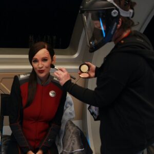 Jessica Szohr Instagram - You asked for it! Darth Vader doing my make up! @ericapreus 😍