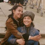 Jessie Mei Li Instagram - Bts from ep8 ☀️💛🥵 (let’s take a minute to appreciate tiny @amitasuman_ holding me on one leg)