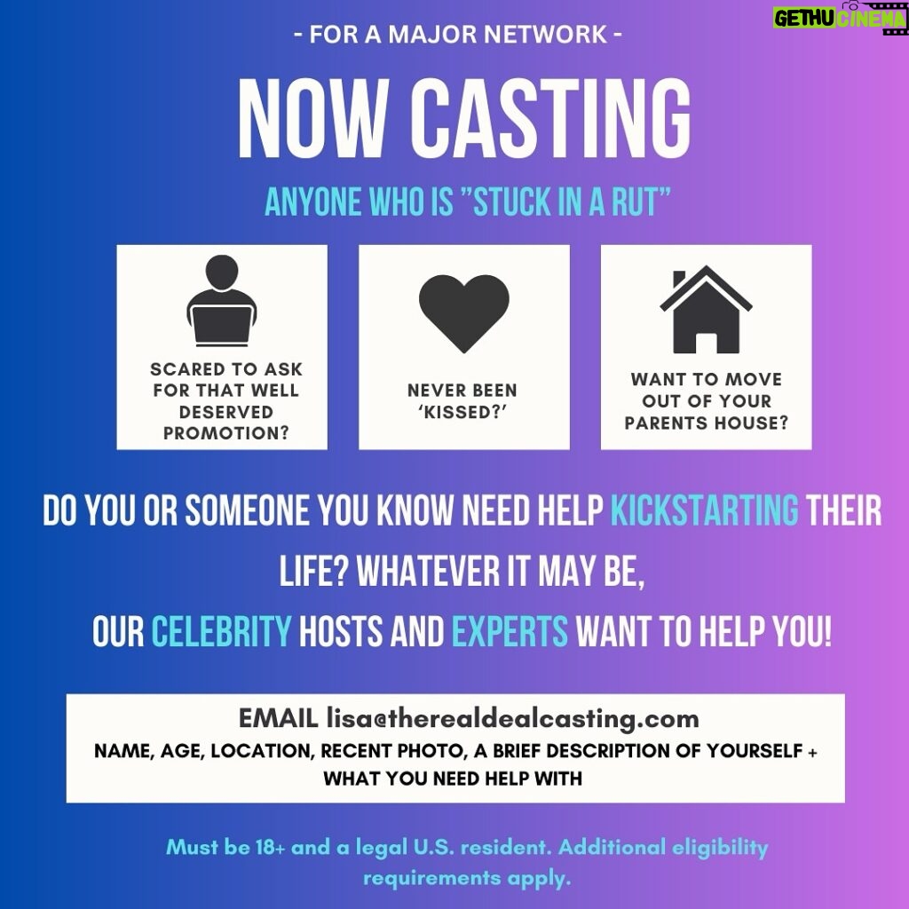 Jill Zarin Instagram - Now casting for our new show! If you know someone who feels stuck in life and needs some help moving past a hurdle, nominate them in the link in my story!