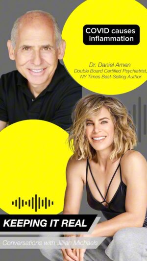 Jillian Michaels Instagram - Completely heal your brain and rewrite your inner thoughts with @doc_amen , a Double Board Certified Psychiatrist and Child Psychiatrist and 12-time New York Times bestselling author. In this week’s episode of Keeping It Real, Dr. Amen identifies what we can do to heal our brain and the things that damage our brains the most - from environmental toxins, sugar, alcohol, caffeine, blood flow, genetics, infection and more. No important factor is left unexplored. He explains brain chemistry and why certain drugs work for some and not others - from ADHD and OCD, to depression and anxiety - and what you can do about it. Plus, he outlines how we can retrain our brain to think optimistically for enhanced quality of life and goal achievement. 

#brainhealth