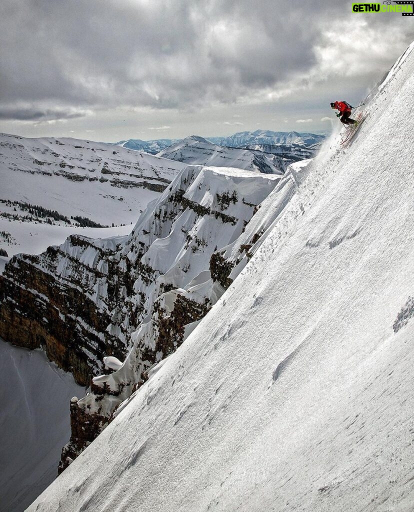 Jimmy Chin Instagram - I can see this line from my house and have skied it countless times. In fact, I appreciate it more every year. It's like an old friend. The exposure to the right keeps you honest. The no fall zone to the left keeps it real. Nice to still be able to find it untouched at the end of the day. Photos by @chrisfigenshau