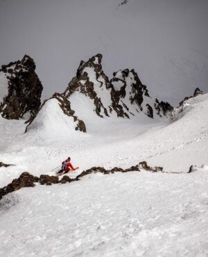 Jimmy Chin Instagram - I can see this line from my house and have skied it countless times. In fact, I appreciate it more every year. It's like an old friend. The exposure to the right keeps you honest. The no fall zone to the left keeps it real. Nice to still be able to find it untouched at the end of the day. 

Photos by @chrisfigenshau