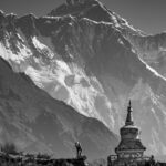 Jimmy Chin Instagram – New print now available in my Everest Limited Edition prints series. Link in bio.

Himalayan Giants – @conrad_anker approaching the throne room of Everest and Lhotse in the Khumbu Valley.