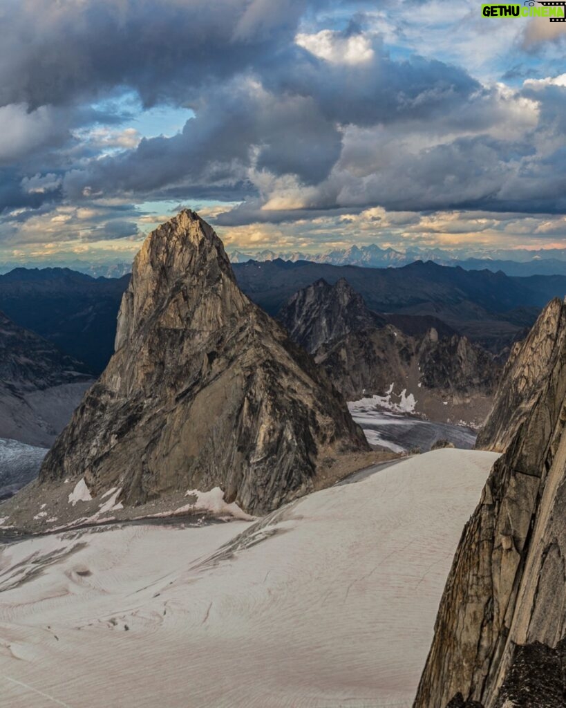 Jimmy Chin Instagram - Spot the climber? @conrad_anker out for a quick "hike" up Pigeon Peak, Bugaboos Provincial Park, British Columbia. August 2015. Prints available at link in bio.