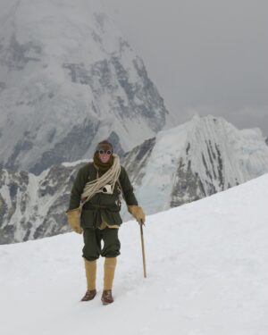 Jimmy Chin Instagram - @conrad_anker and @leo_houlding in period garments and climbing gear while filming for the The Wildest Dream that  examined George Mallory and Sandy Irvine’s climb and disappearance on Everest. The question of whether Mallory and Irvine may have made it to the summit of Everest before disappearing in 1924 has remained one of climbing's most enduring mysteries.