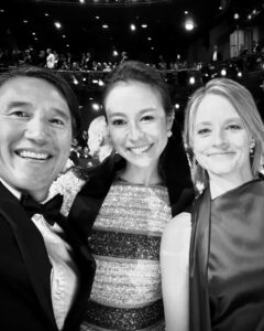 Jimmy Chin Instagram - Oscars weekend come and gone. Always a whirlwind of emotions and anticipation. No hardware for team NYAD but it was a true honor to be there and a great capstone to such a wild journey with our first narrative feature. Of course it also turned out to be a pretty epic date night w my beautiful and brilliant wife and co-director @chaivasarhelyi. We are so proud of Jodie and Annette and their incredible performances. They were our guiding lights through this whole process and we learned so much from both of them. Being our first narrative, there were a lot of unknowns for us and we certainly felt quite a bit of pressure. We are deeply deeply grateful to everyone who supported us through the process. @claudiomirandadop and his team, our entire crew, Jamie Marshall, our first A.D. our producers Teddy Schwartzman and Andrew Lazar and so many more. Thank you to @netflix for believing in us. All in all, we’re quite happy with how everything turned out. Especially our date! Thanks for capturing a few of the moments @tommyagriodimas.tiff