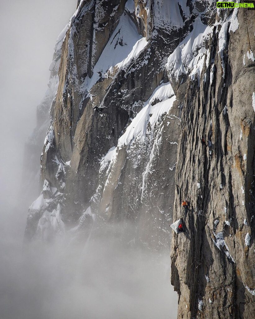 Jimmy Chin Instagram - Rule #1 - Always find a nice flat spot for your campsite....Sometimes you have to break the rules...