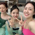 Jin Ji-hee Instagram - 비맞으면서 수영💙 어푸푸🤿