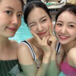 Jin Ji-hee Instagram - 비맞으면서 수영💙 어푸푸🤿