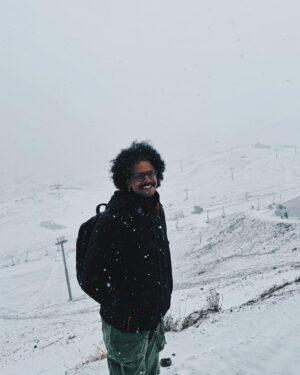 João Luiz Pedrosa Instagram - eu vi neve (achei gelado) 🏔️