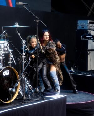 JoJo Instagram - 💎•Lovers & Friends•💎
The past couple weeks as I’ve been settling into Broadway life I was also putting together a special 30 minute set for Lovers & Friends 🥰
Was so excited about connecting with the audience and singing a couple mash-ups we had planned just for this set: Think About You into Carl Thomas’s “I Wish” and  Leave (Get Out) into Toni Braxton’s “He Wasn’t Man Enough”. But unfortunately- it didn’t get to be heard 😢 
Me and my crew were waiting at the stage over 30 minutes before our scheduled time and were all ready to hit at my scheduled 6:10 slot! The band was about to start playing when alluvasudden no one could hear anything in their in-ear monitors. For 15 minutes the sound team tried to figure out what the problem was with the monitor system but eventually had to quickly change out all of our monitor packs and just press play on the show. I was so frazzled and frustrated I forgot the words to my first song (which I neeeevvvvvver do) and then 4 songs into my set I hear my sound guy’s voice saying- we gotta go to the last song… the next act was scheduled to go on… so I’m like alrighty then! And we wrapped it tf up as best we could. 
Social media tends to be a highlight reel at best and a total fabrication at worst. Festivals are crazy and spontaneous as everyone knows. Just wanted to share a little bit of story behind the smiles, the styling and the shapewear, and the clips where I look and sound up to par with how I want to look and sound. Things happen that are totally out of our control. Just wanted to share: I was deflated cuz I was proud of what we had put together for Lovers&Friends and we didn’t get to execute. Anyways- thank you to the beeeeaaauutiful crowd who came out to rock with me @ the bling stage!!!! I had a good time at the end once I internally calmed down and was able to re-connect to the moment. I LOVE YALL 4ever. I hope you could feel that :)