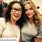 Jodie Comer Instagram - What a pic! 🤩 Enjoy Canada! | #Repost @iamsandraohinsta with @get_repost ・・・ Omg Canada 🇨🇦 @killingeve is kicking off 2nite! Enjoy! Me & @jodiemcomer our 1st readthru.