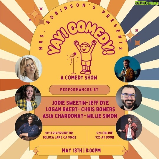 Jodie Sweetin Instagram - TOMORROW! Come check out a new comedy show at @mrsrobinsonsirishpub in LA with some seriously hilarious comedians. And me. Come see me try out some stand up and laugh and forget the world is a dumpster fire for 5 minutes! @bowerscomedy @loganbaert @jeffdye @alldisbody @williesimon_ Tix are still available. Check link in bio.