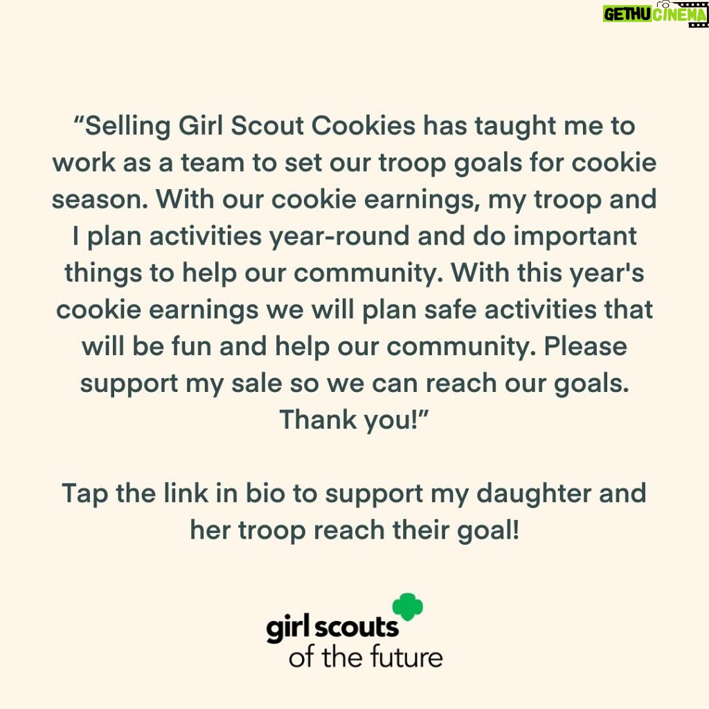 Jodie Sweetin Instagram - Help Bea and her troop reach their goals and support the @girlscouts and their initiatives to be inclusive of ALL girls. Link in bio to get your cookies! 🍪