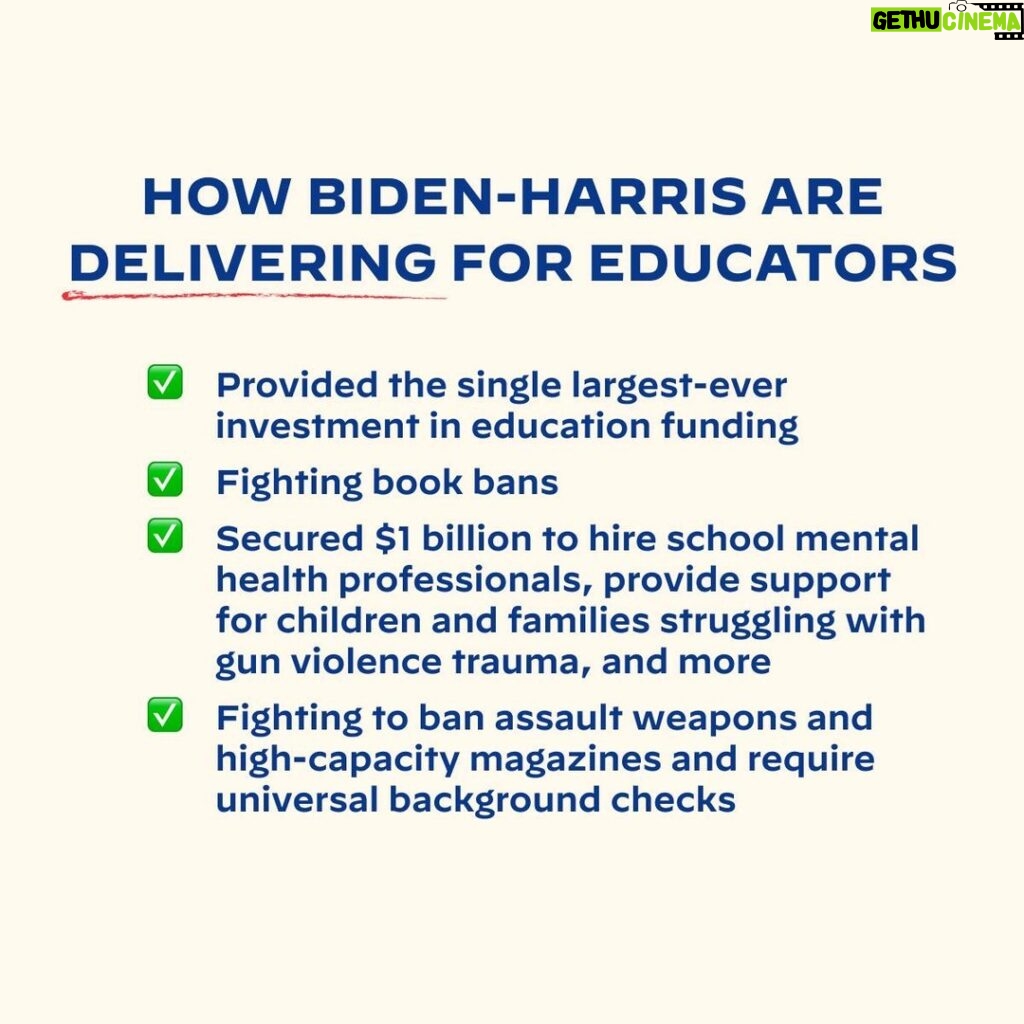 Joe Biden Instagram - Our nation asks so much of our teachers. That is why we’re supporting them in all that we do.