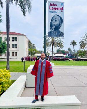 John Legend Instagram - I loved being a part of @loyolamarymount ‘s commencement celebration today. Thank you for the honorary doctorate degree. Thank you for singing for me and with me and listening to my words of encouragement. Love you all