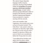 John Leguizamo Instagram - Univision has transgressed! With a maga vision of dealing with its election coverage instead of being impartial. Read for Full explanation! @unitedtalent @creativeartistsagency @wme @a24 @thegershagency @leomessi @ocabrera13 @marcanthony @ederbez @sofiavergara @shakira @wbpictures @paramountpics @disney @latinorebels @latinousa @votolatino @wearemitu @latinovictoryus @nbclatino @latinovoices @hispanicheritage @hispanic.caucus @thehispanicstar @hispanicexecmag @ballethispanico @lin_manuel