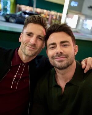 Jonathan Bennett Instagram - Who mugged the camera better? Me or @awalkk35 ?