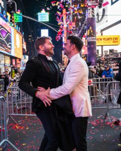 Jonathan Bennett Instagram - Host NYE with your husband, 10/10 recommend. #balldrop. @timessquarenyc #2024