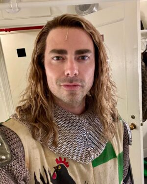 Jonathan Bennett Instagram - Meet Sir Robin. Playing this character, so far has been such a healing journey for my life. Sure he’s the knight that’s afraid to fight, but he’s also the knight who loves music and dancing and most of all MUSICAL THEATER! For the first 15 years or so of my career I had to hide who I was, I had to walk into auditions and on sets and be the “straight hot guy” for the TV show or movie audition. Hide the thing I loved most in the world (musical theater) because if they knew I was listening to Wicked on the drive here, the producers might think I was gay, and then I won’t get the job. 
8 nights a week, I stand on a Broadway stage at the St James theater and sing a song at the top of my lungs about how beautiful and magical BROADWAY is.  This is so incredibly special and healing for my younger self, I feel like I’ve finally come home.  There’s no place like home. 
Come see @spamalotbway I’m in the show through April 21st!