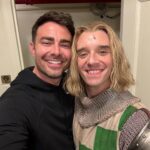 Jonathan Bennett Instagram - Congratulations @michaelurielikesit on your final show in @spamalotbway (for now) and words cant’t express how grateful I am to this man for two reasons. One, being so talented, booked and blessed, he has to go shoot his TV show which gives me an opportunity to take over for Sir Robin. And Two, because of his unwavering kindness. When I first got this job, Michael was the first person to reach out to me. (I’m sorry I had to show the receipts Michael) He immediately offered his support and heart as well as his time and knowledge to make sure I felt comfortable taking on the role and challenges that come with it. He taught me the ins and outs of Sir Robin, and the joys. He also, created such a fantastic scaffolding for Sir Robin in this production that I get to play in and now I get to steal all his bits. Because as my favorite actor Michael Cane said, “You must always steal, but only from the best people.“ Well, Michael Urie, you are the best. Thank you for letting me find my grail by making my Broadway debut. Happy Trails, to you. (Clean the Spam out of your dressing room, I don’t want it) 😜