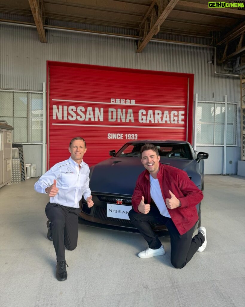 Jonathan Bennett Instagram - Celebrating 90 years of @nissanusa with @brielarson & @jayrellis in Tokyo! 90 years of daring to do what others won’t! I feel so inspired and happy to be part of the Nissan family. #NissanPartner