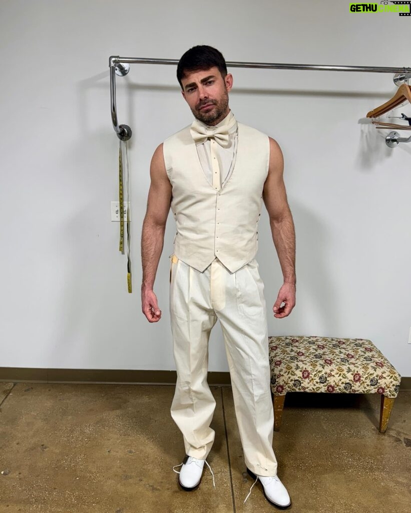 Jonathan Bennett Instagram - Fittings for @spamalotbway are in full swing! Swipe over for the reveal. Am I in Spamalot or am I coming after @jaymesv old gig? One week till show time! Get your tickets they are selling fast!